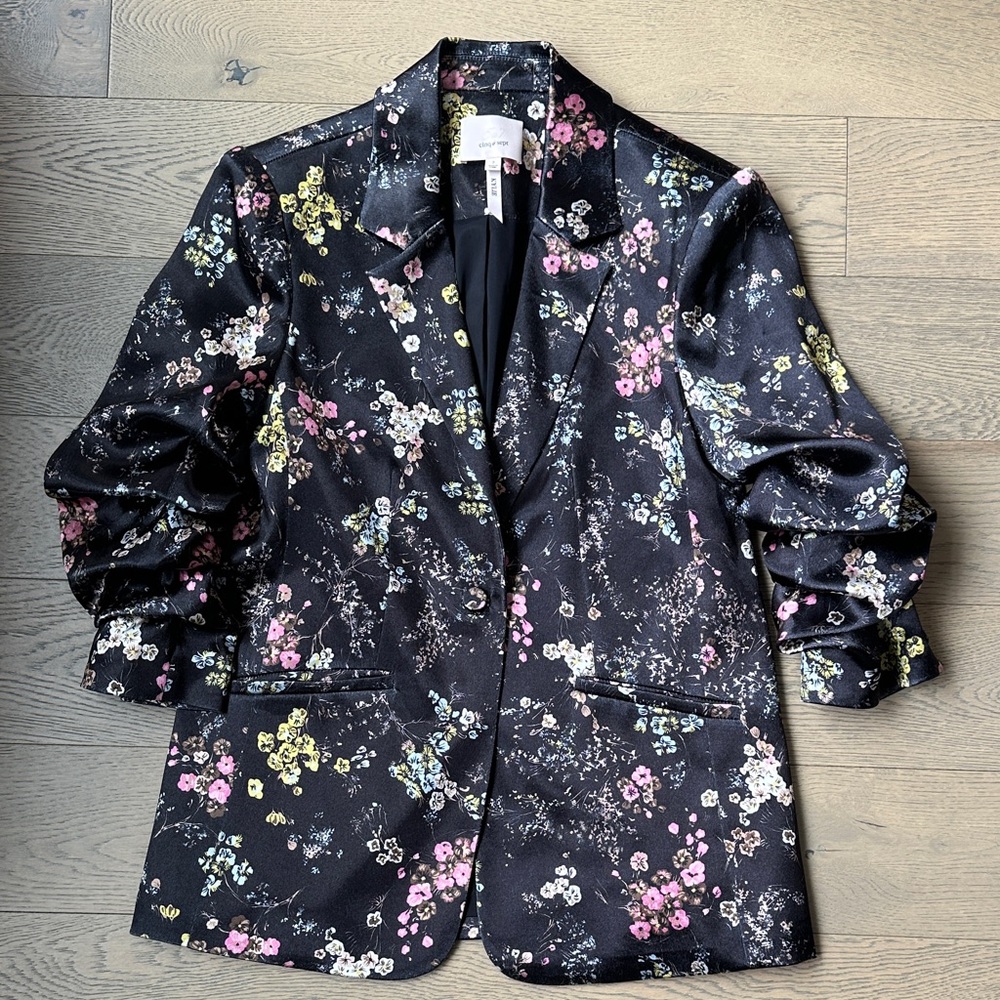 Cinq à Sept Black Floral Blazer